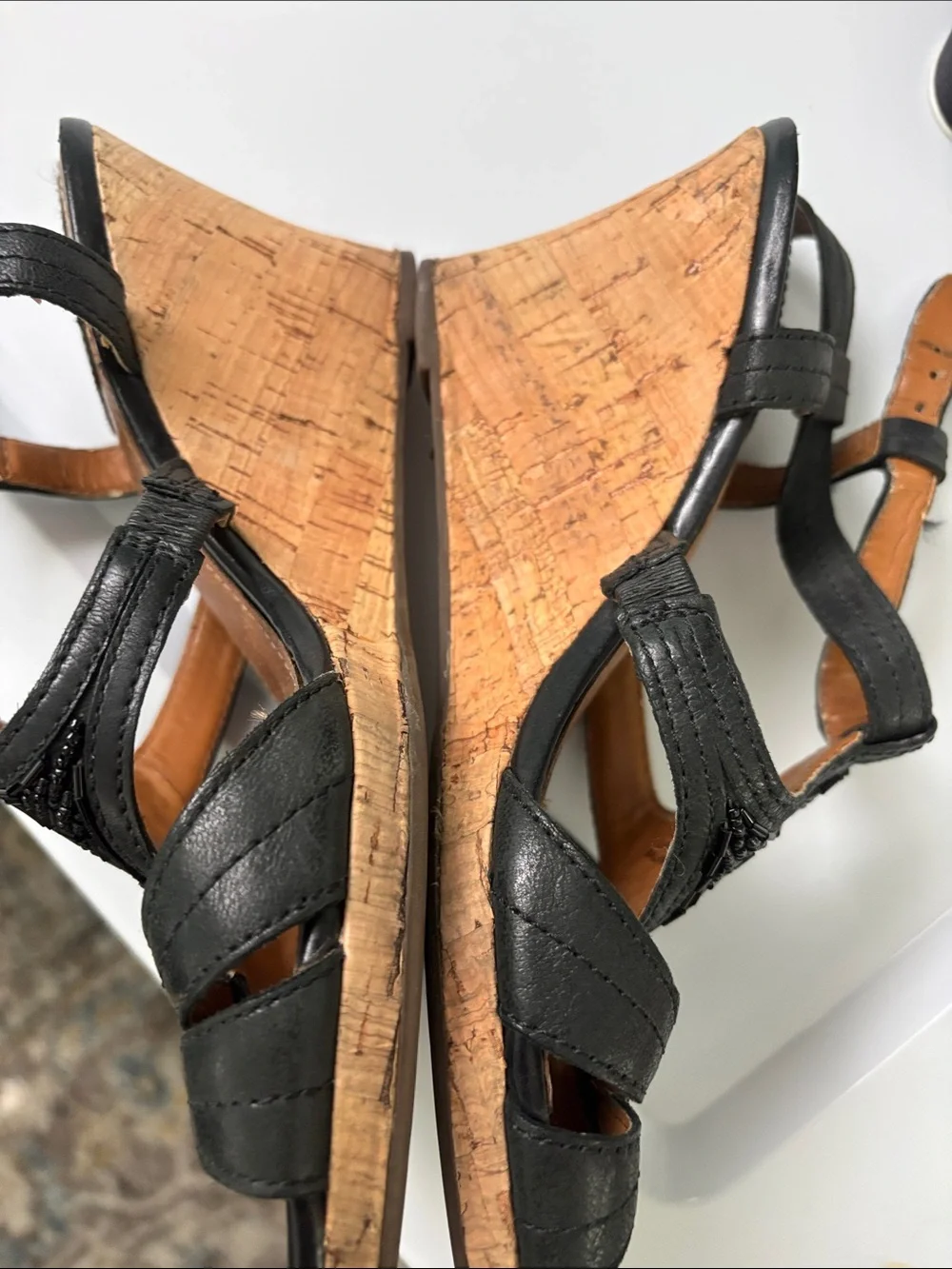 CLARKS  BENDABLES BLACK WEDGE